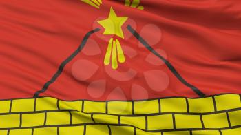Elektrougli City Flag, Country Russia, Moscow Oblast, Closeup View, 3D Rendering