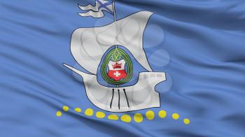 Kaliningrad City Flag, Country Russia, Closeup View, 3D Rendering