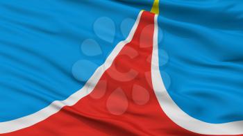 Lyubertsy City Flag, Country Russia, Moscow Oblast, Closeup View, 3D Rendering