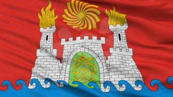 Makhachkala City Flag, Country Russia, Dagestan, Closeup View, 3D Rendering