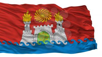 Makhachkala City Flag, Country Russia, Dagestan, Isolated On White Background, 3D Rendering