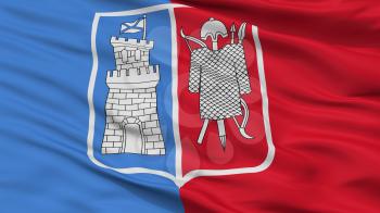 Rostov Na Donu City Flag, Country Russia, Closeup View, 3D Rendering