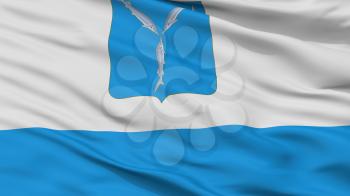 Saratov City Flag, Country Russia, Closeup View, 3D Rendering