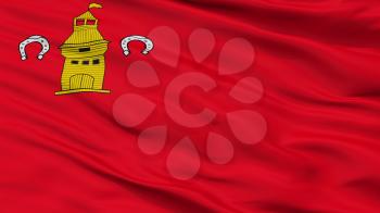 Shebekino City Flag, Country Russia, Closeup View, 3D Rendering
