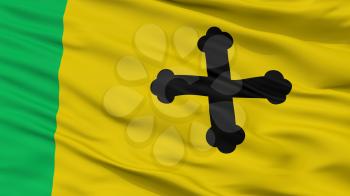 Spassk City Flag, Country Russia, Penza Oblast, Closeup View, 3D Rendering