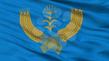 Tuymazinsky Rayon City Flag, Country Russia, , Closeup View, 3D Rendering