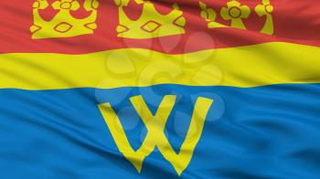 Vyborg City Flag, Country Russia, Closeup View, 3D Rendering