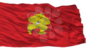 Zheleznogorsk City Flag, Country Russia, Isolated On White Background, 3D Rendering