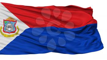 Sint Maarten Flag, Isolated On White Background, 3D Rendering