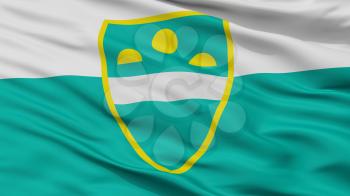 Murska Sobota City Flag, Country Slovenia, Closeup View, 3D Rendering