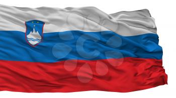Slovenia City Flag, Country Slovenia, Isolated On White Background, 3D Rendering