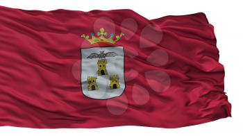 Albacete City Flag, Country Spain, Isolated On White Background, 3D Rendering