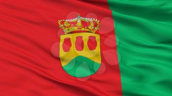 Alcorcon City Flag, Country Spain, Closeup View, 3D Rendering