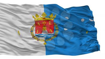 Alicante City Flag, Country Spain, Isolated On White Background, 3D Rendering