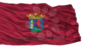 Badajoz City Flag, Country Spain, Isolated On White Background, 3D Rendering
