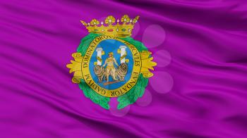 Cadiz City Flag, Country Spain, Closeup View, 3D Rendering
