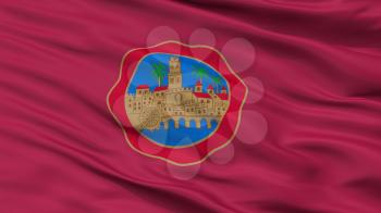 Cordoba City Flag, Country Spain, Closeup View, 3D Rendering