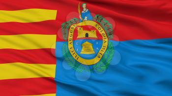 Elx City Flag, Country Spain, Closeup View, 3D Rendering