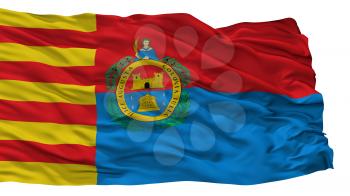 Elx City Flag, Country Spain, Isolated On White Background, 3D Rendering
