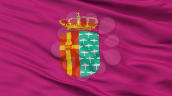 Getafe City Flag, Country Spain, Closeup View, 3D Rendering