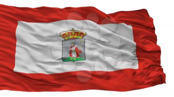 Gijon City Flag, Country Spain, Isolated On White Background, 3D Rendering