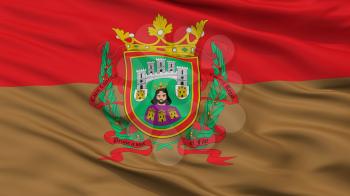 La Ciudad Burgos City Flag, Country Spain, Closeup View, 3D Rendering