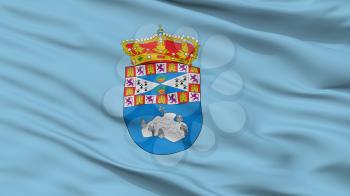 Leganes City Flag, Country Spain, Closeup View, 3D Rendering