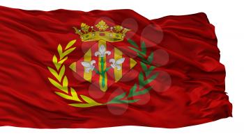 Lleida City Flag, Country Spain, Isolated On White Background, 3D Rendering