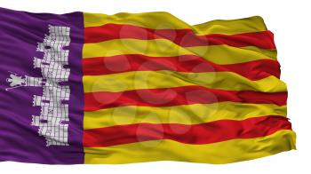 Mallorca City Flag, Country Spain, Isolated On White Background, 3D Rendering
