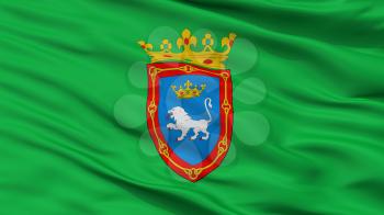 Pamplona City Flag, Country Spain, Closeup View, 3D Rendering