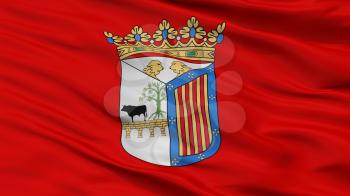 Salamanca City Flag, Country Spain, Closeup View, 3D Rendering