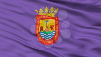 San Cristobal La Laguna City Flag, Country Spain, Closeup View, 3D Rendering