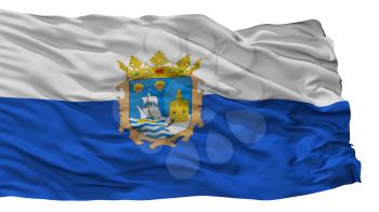 Santander City Flag, Country Spain, Isolated On White Background, 3D Rendering