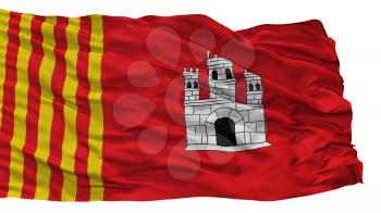 Terrassa City Flag, Country Spain, Isolated On White Background, 3D Rendering