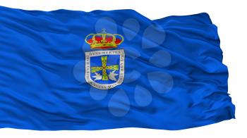 Uvieu City Flag, Country Spain, Isolated On White Background, 3D Rendering