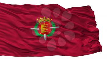 Valladolid City Flag, Country Spain, Isolated On White Background, 3D Rendering