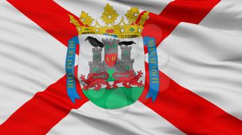 Vitoria City Flag, Country Spain, Closeup View, 3D Rendering