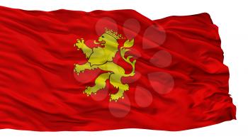 Zaragoza City Flag, Country Spain, Isolated On White Background, 3D Rendering