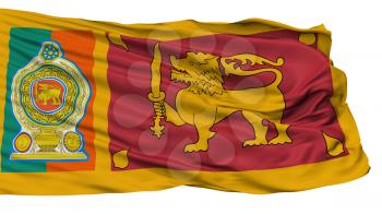 Sri Lankan Army Flag, Isolated On White Background, 3D Rendering