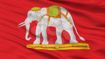 State Thailand 1916 Flag, Closeup View, 3D Rendering