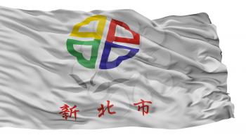New Taipei City Flag, Country Taiwan, Isolated On White Background, 3D Rendering