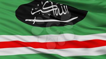 Caucasian Emirate Flag, Closeup View, 3D Rendering