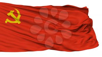 Chinese Communist Party Flag, Isolated On White Background, 3D Rendering