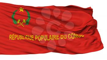 Congo Army 1970 1992 Flag, Isolated On White Background, 3D Rendering
