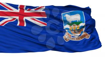 Falkland Islands Flag, Isolated On White Background, 3D Rendering