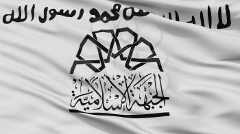 Islamic Front Syria Flag, Closeup View, 3D Rendering