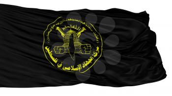 Islamic Jihad Movement In Palestine Flag, Isolated On White Background, 3D Rendering