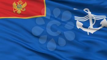 Navy Of Montenegro Flag, Closeup View, 3D Rendering