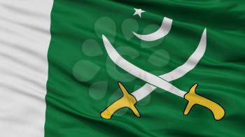 Pakistani Army Flag, Closeup View, 3D Rendering