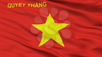 Peoples Army Of Vietnam Flag, Closeup View, 3D Rendering